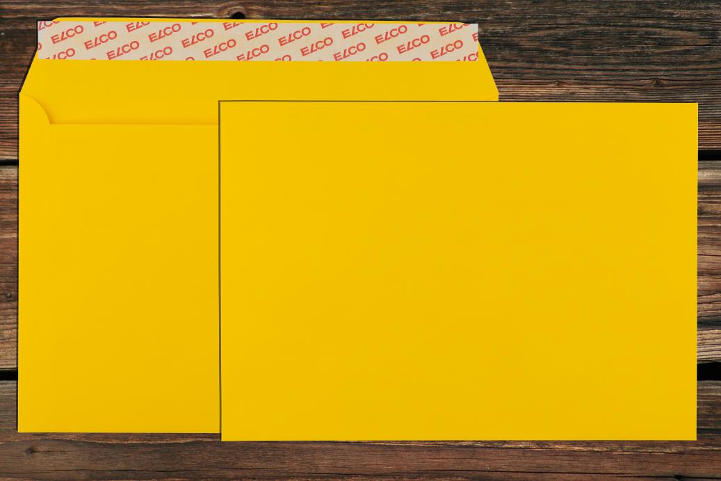 Briefhüllen C5 162x229 mm Haftklebend Goldgelb 100 g/qm